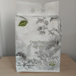 Custom Logo Disposable Cotton Face and Body Towel Soft Nonwoven Disposable Cleaning Towel