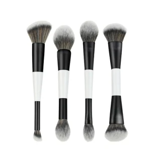 Custom Logo Double Ended Makeup Brush Contour Blush Foundation Cosmetic Powder Brush