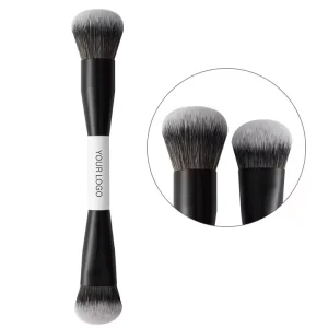 Custom Logo Dual Ended Makeup Brush Fluffy Synthetic Hair Blush Powder Contour Brush Single Face Makeup Tool Cosmetic Brush