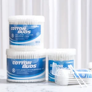 Custom Logo Eco friendly Two Head Bamboo Cotton Buds Manufacturer Factory Price Q Tips Paper Stick Cotton Swabs