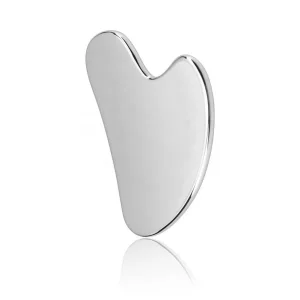Custom Logo Facial Scraping Body Face Guasha Massage Tools 304 Stainless Steel Metal Face Gua Sha Board