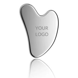 Custom Logo Facial Scraping Body Guasha Massage Tools 304 Stainless Steel Metal Face Gua Sha Board