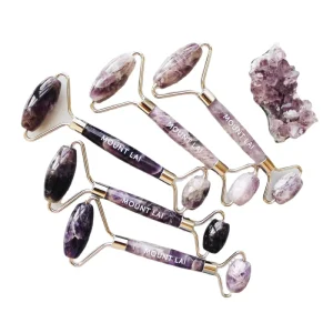 Custom Logo Jade Stone Scraping Facial Skin Beauty Care Tool Facial Jade Roller Resin Anti Aging Facial Rollers