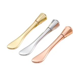 Custom Logo Metal Eye Massage Wand Stick Roller Eye Cream Spoon Cosmetic Skincare Spatula Facial Spoon
