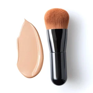 Custom Logo Mini Powder Brush High Quality Vegan Hair Single Brush for Face Makeup Concealer Friendly 1PCS Small Cosmetic Makeup
