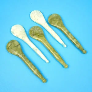 Custom Logo Natrual Jade GuaSha Tool Scraping Point Massager Jade Roller for Face Neck Leg at Home Skin Care