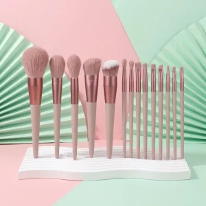 Custom Logo Pink Color Eye Makeup Brush Set Kit Material Vegan Brush Kit Soft