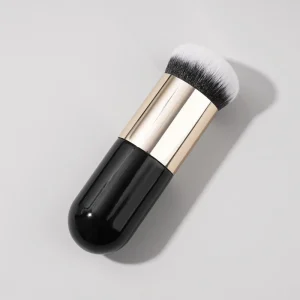 Custom Logo Portable Mini Kabuki Brush, Synthetic Hair, Travel Foundation Makeup Brush for Face