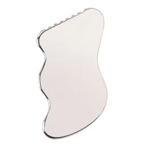 Custom Logo S Shape Spiky Stainless Steel Gua Sha Massager Board OEM Therapy Tool for Spa Facial Scraper Massager Scraping Board