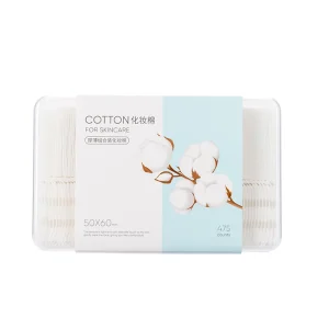 Custom Logo Three Layer Square Organic Disposable Cotton Pads Makeup Remove Facial Care Cosmetic Cotton Pads
