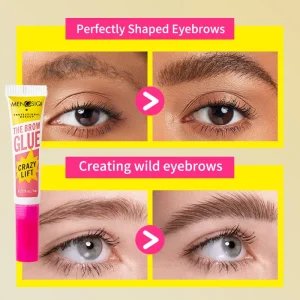 Custom Logo Vegan Clear Brow Gel Private Label Eyebrow Wax Gel Super Strong Hold Fast Drying Waterproof Eyebrow Gel Packaging