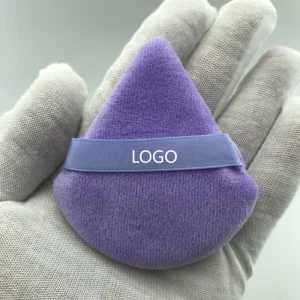 Custom Logo Washable Triangle Powder Puff Loose Setting Makeup Blender Sponge for Beauty Cosmetics