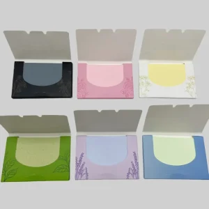 Custom Logo and Box Portable Makeup Facial Bamboo Charcoal Paper Face Absorbing Oil Blotting Paper for Oily Skin