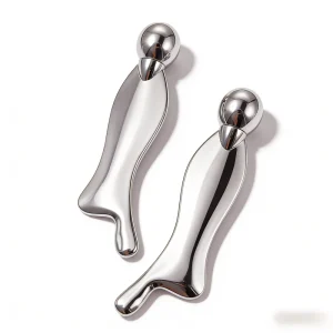 Custom Luxury Fish Shaped Face Roller Personalised Skin Care Gua Sha Body Massage Tool Metal Jade Roller Commercial