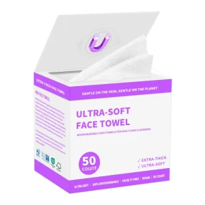 Custom Magnetic Flip Box Luxury Magnetic Case 100% USDA Biobased Nonwoven Eco-Friendly Quick-Dry Face Towelette
