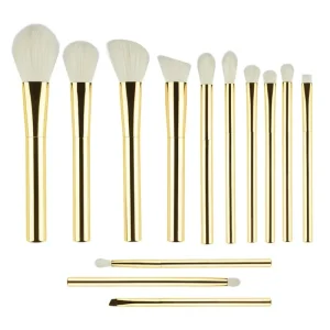 Custom Metal Gold Color Professional Luxury 13pcs Makeup Brush
