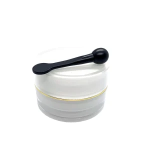 Custom Mini Cosmetic Spatula Stick Plastic+Metal Black Facial Eye Cream Spoon with Custom Logo Beauty Tools