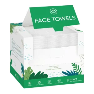 Custom OEM 10* 12 Inch Clean Skin Towel XL Environmentally Friendly Degradable Ultra Soft Absorbent Disposable Face Towels