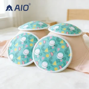 Custom Organic Reusable Washable Bamboo Nursing Breast Pads Multi Color Breathable Waterproof Ultra Soft Maternity OEKO GOTS