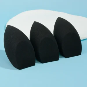 Custom Package Latex Free Blender Vegan Black Hydrophilic Polyurethane Super Soft Dry Wet Use Washable Makeup Sponge