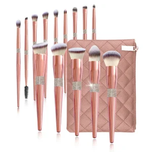 Custom Private Label Hottest Selling High Quality Goat Hair Makeup Brush Foundation Powder Concealer Blush Makeup Brush Set