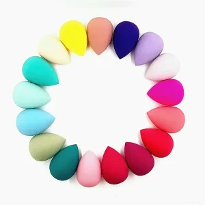 Custom Private Logo Printed Non Latex Makeup Sponge Beauty Sponge Blender Facial Cosmetic Makeup Sponge Blender