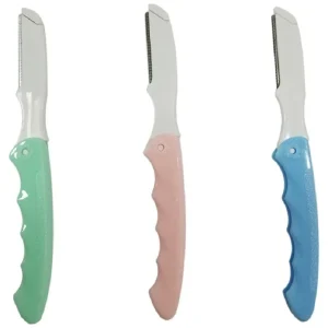 Custom Processing Folding Eyebrow Trimmer Knife Stainless Steel Squared Blade Portable Sharp Logo Beginners Beauty China