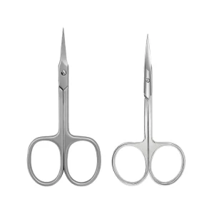 Custom Professional Curved Blade Sharp Eyebrow Scissors Stainless Steel Makeup Tools