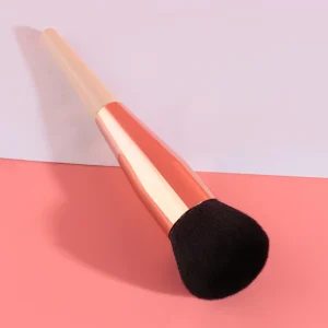 Custom Professional Synthetic Hair Soft Plastic Handle Loose Powder Single Black Makeup Brush Set