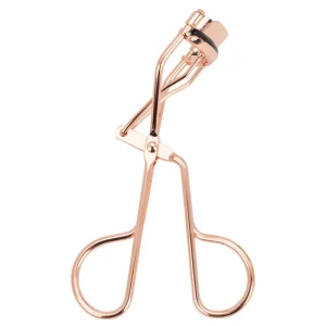 Custom Rose Gold Mini Portable Heated Eyelash Curler Eye Makeup Tool for Beauty False Eyelashes Clipper
