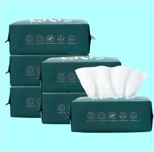 Custom Size Custom Box Soft Face Towel Disposable Face Towelette Facial Washcloth Makeup Remover Dry Wipes