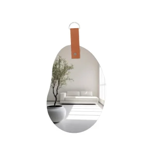 Custom Size Modern Bedroom Makeup Mirror with Anti Fingerprints Cosmetic Edging Glass Metal Frame