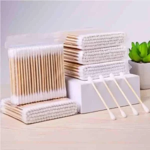 Custom Supplier OEM High Quality Cotton Buds Ear Cleaning 100 Pcs Wooden Cotton Swabs Makeup Tools