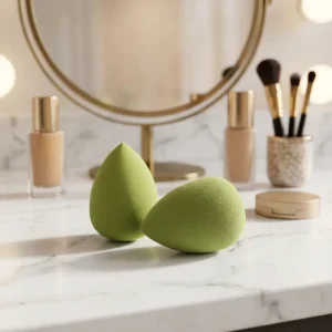 Custom logo Eco Friendly Makeup Sponge Microfiber Flat Soft Makeup Blender Sponge Non Latex Free Makeup Sponge