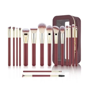 Custom logo Multifunction 16pcs Soft Corn Silk Vegan Make up Brushes Kit Luxury Makeup Brush Set