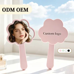 Custom made makeup mirror with logo for portability Flower mirror sunny flower handheld mirror