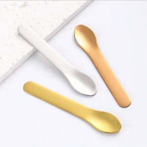 Customizable 304 Stainless Steel Facial Spoon Spatula Factory Designed Metal Cosmetic Tool