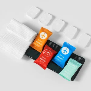 Customizable Disposable Compressed Towels Viscose Nonwoven Solid Color Square Travel Home Hotel Sports Coin Roll