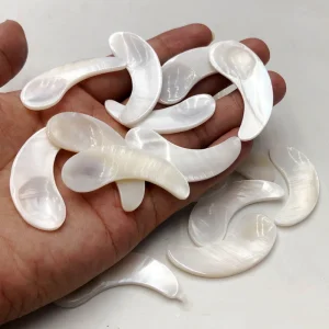 Customizable Natural Shell Spoons Exquisite Shell Mask Small Spoons Mother of pearl Facial Care Tools for Caviar Spoons