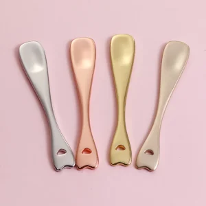 Customizable logo Zinc Alloy Metal Eye Massage Wand Stick Roller Eye Cream Spoon Cosmetic Skincare Spatula Facial Spoon