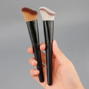 Customize Logo Single Wave Shading Foundation Contouring Face Oblique Angle Three dimensional Shadow Sickle Makeup Brush