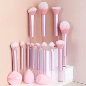Customize Professional Colorful Makeup Brush High Quality Powder Puff Makeup Tool Set Synthetic Hair Beauty Tools