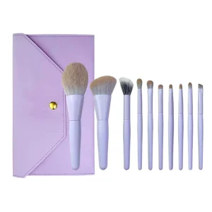 Customized Color Private Label Support Professional Makeup Brush Set 12 Pieces Wood Handle Synthetic Hair Customized Package