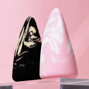 Customized Color Super Soft Latex Free Makeup Blender Sponge Marble Pink Color Waterdrop Edge Beauty Sponge