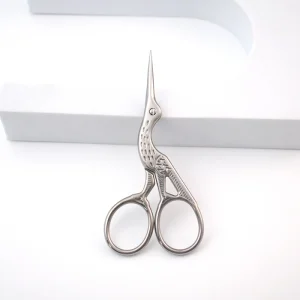 Customized Colourful Stainless Steel Straight Blade Blunt Tip Small Eyebrow Nose Hair Manicure Beauty Scissors