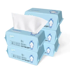 Customized Disposable Face Towel Biodegradable Facial Towelette Super Soft Makeup Remover Dry Wipes Absorbent Facial Wash Cloth