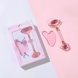 Customized Jade Beauty Device Crystal Jade Roller Set Scraping Board Set Combination for Women