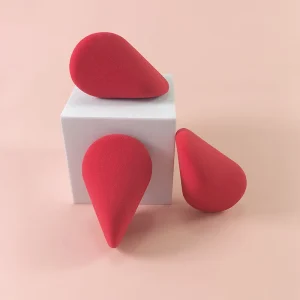 Customized Logo 30 MOQ Super Soft Eco Friendly Latex Free Makeup Sponge Blender Hot Pink Washable Vegan Foundation Cut Square