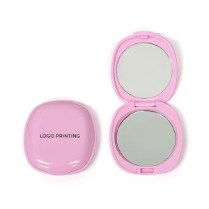 Customized Logo Double Sided Pocket Mirror Dual Sided Folding Makeup Mirror Cosmetic Mirror