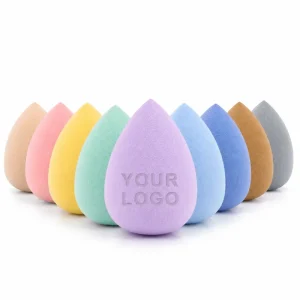 Customized Logo Hydrophilic Polyurethane Makeup Beauty Sponges Latex Free Makeup Blender Beauty Egg Blender